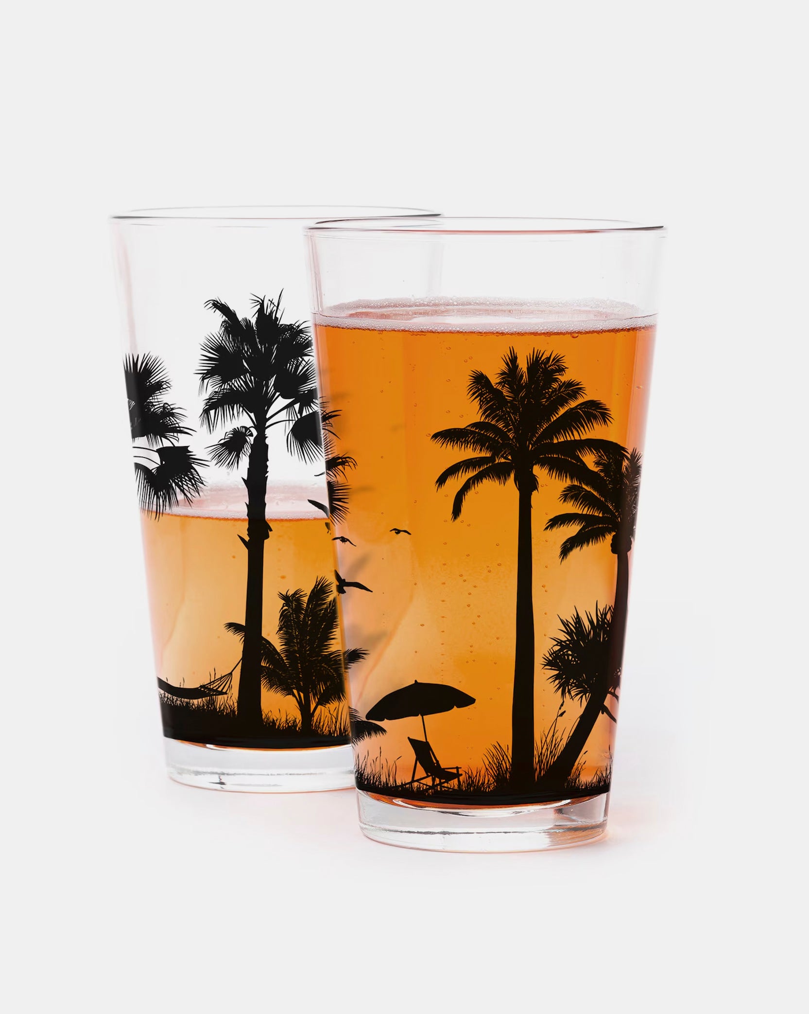 Beach Landscape Pint Glass Set 1