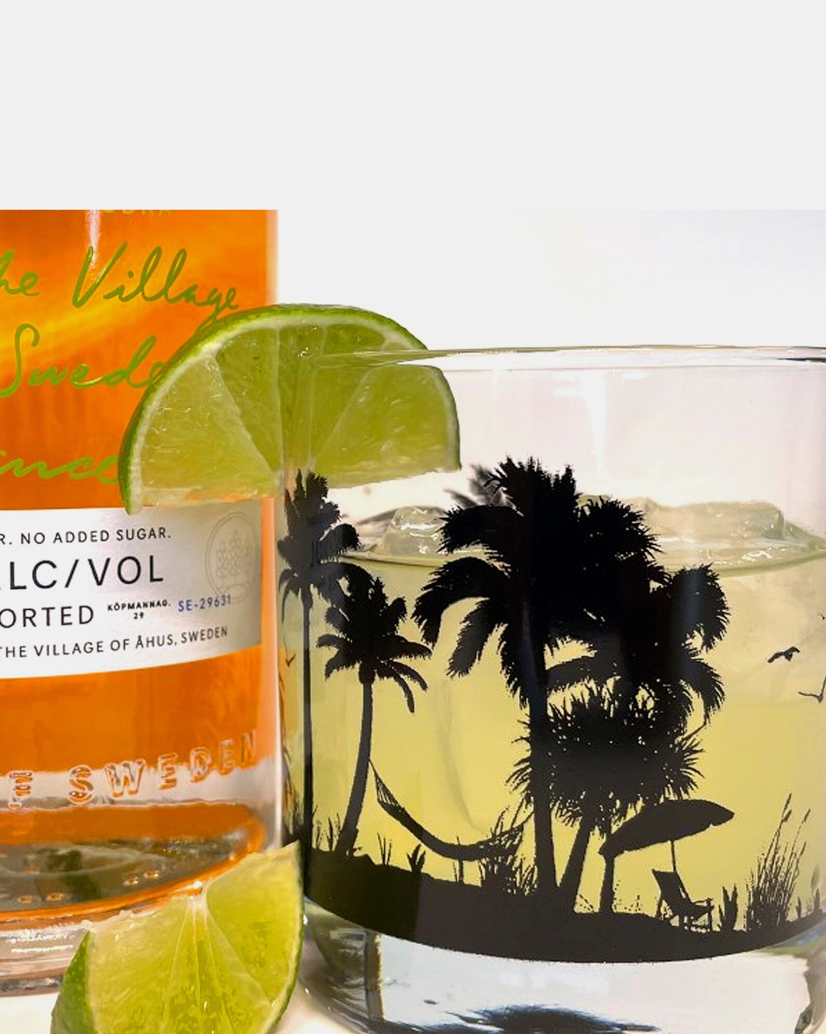 Beach landscape whiskey glasses 2