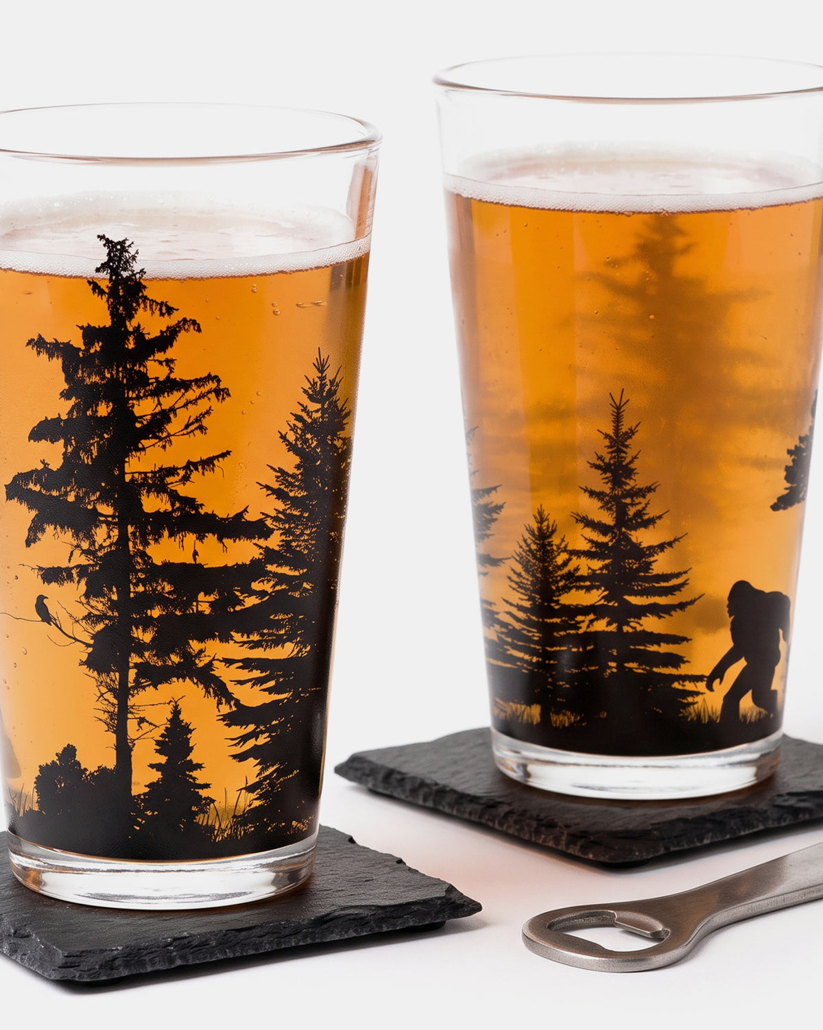 Bigfoot in the Forest Pint Glasses 5