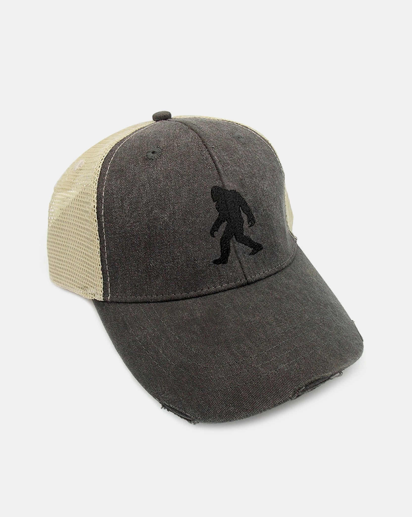 Bigfoot Charcoal And Tan Trucker Cap 1
