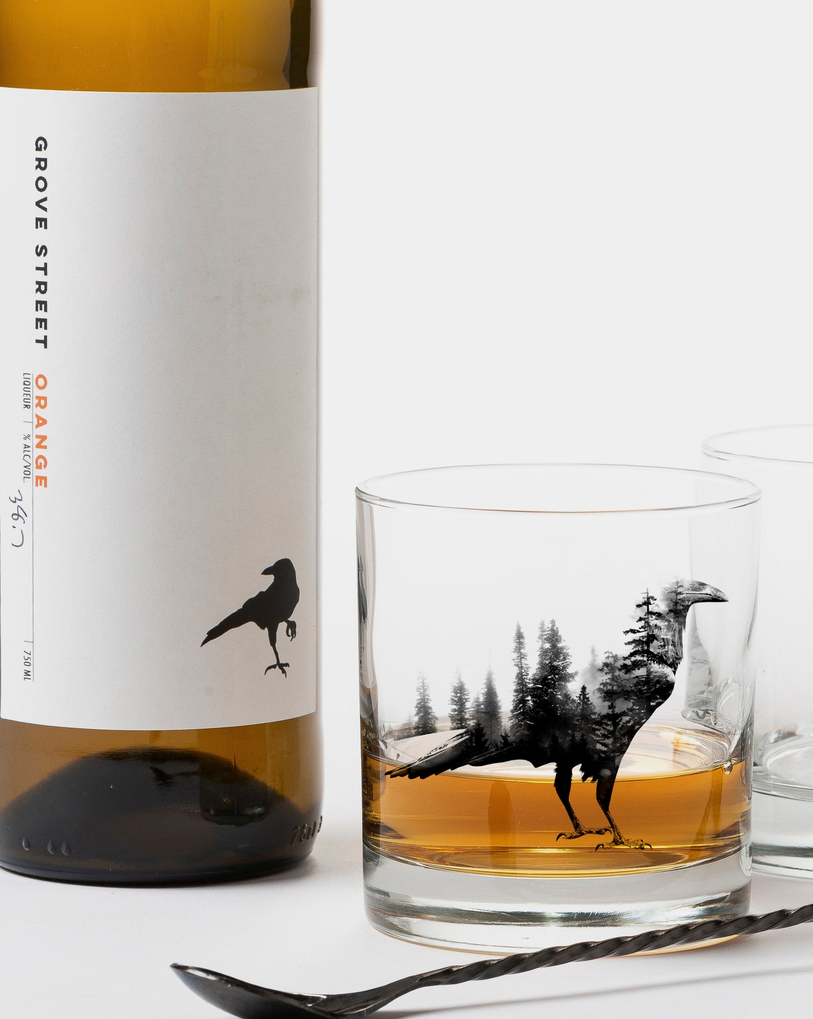Double Exposure Black Bird Whiskey Glasses 2