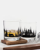 Cabin in the forest whiskey glasses 2