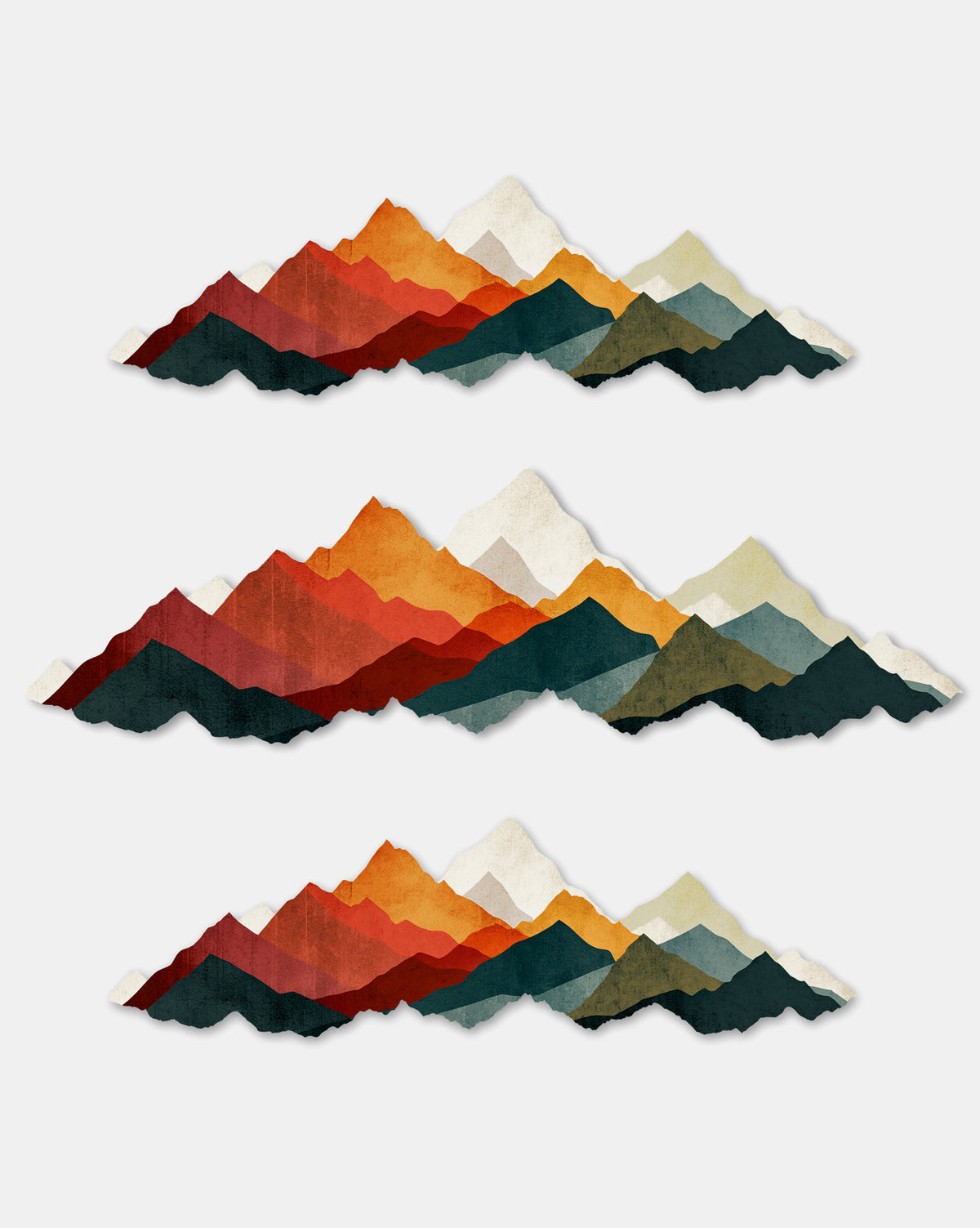 colorful mountain range outdoor sticker 1