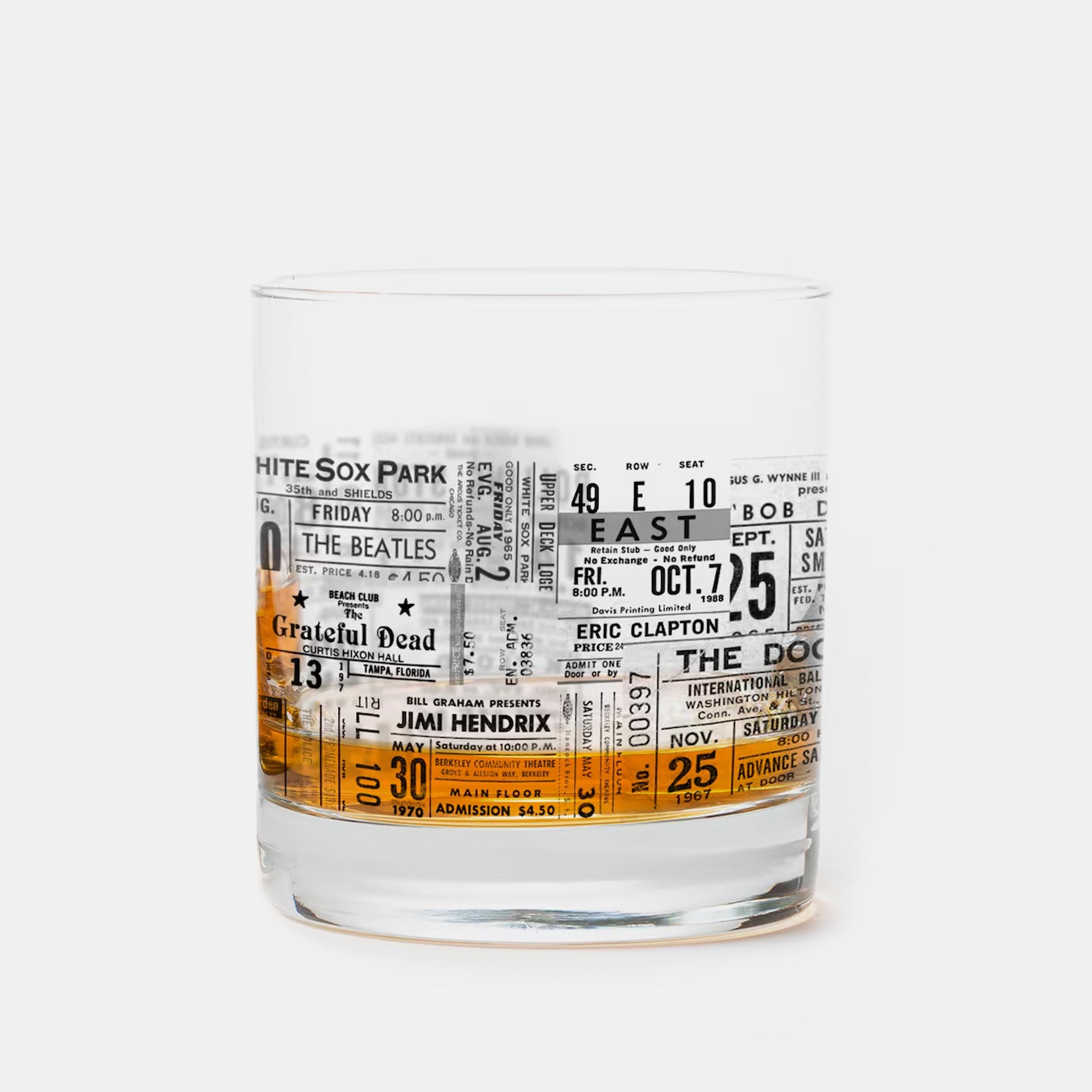 Concert Tickets Single Whiskey Glass 1