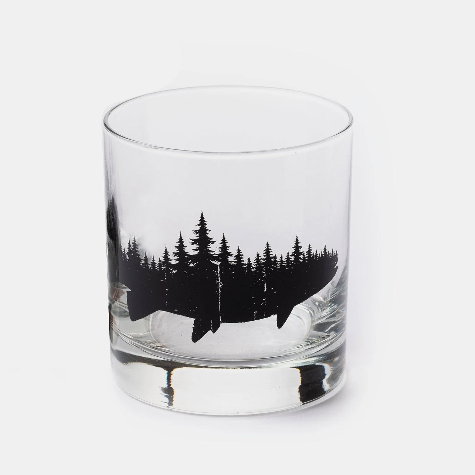 Analyzing image Fish And Forest Single Whiskey Glass