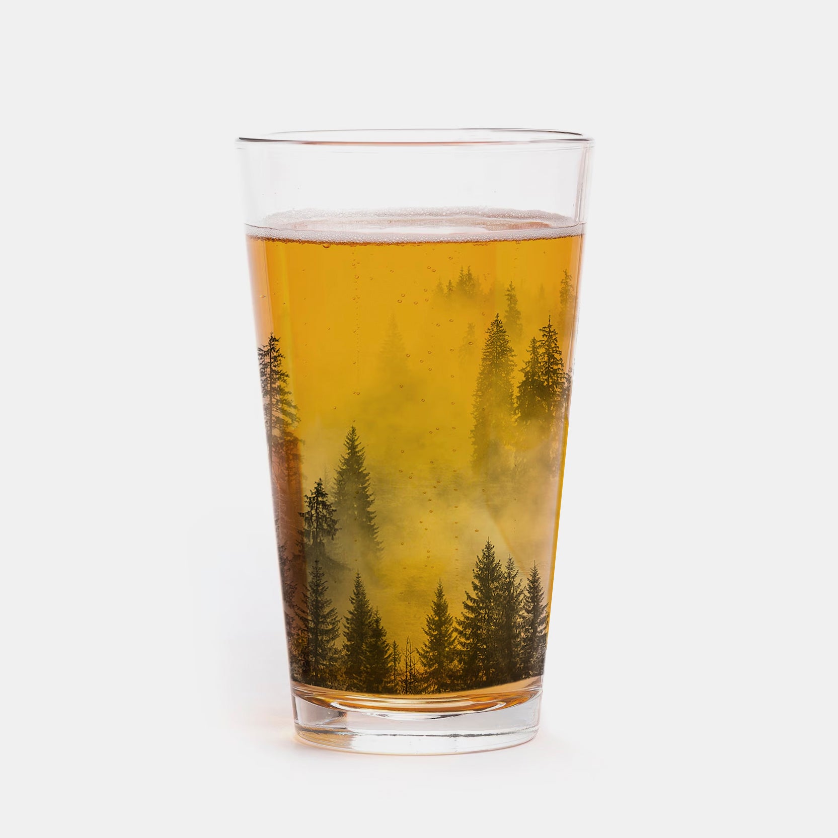 Forest And Clouds Single Pint Glass