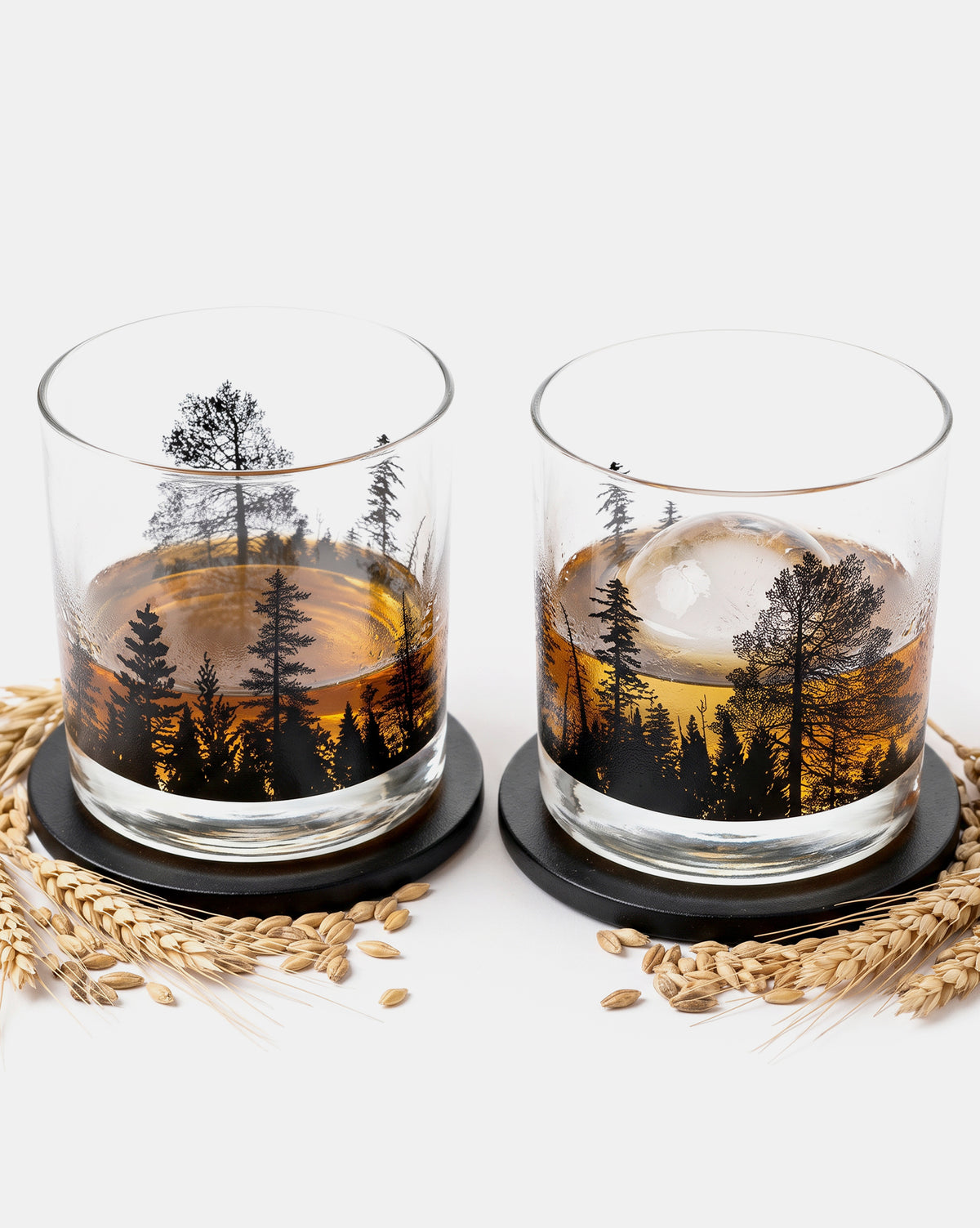 Forest Landscape Whiskey Glasses 4