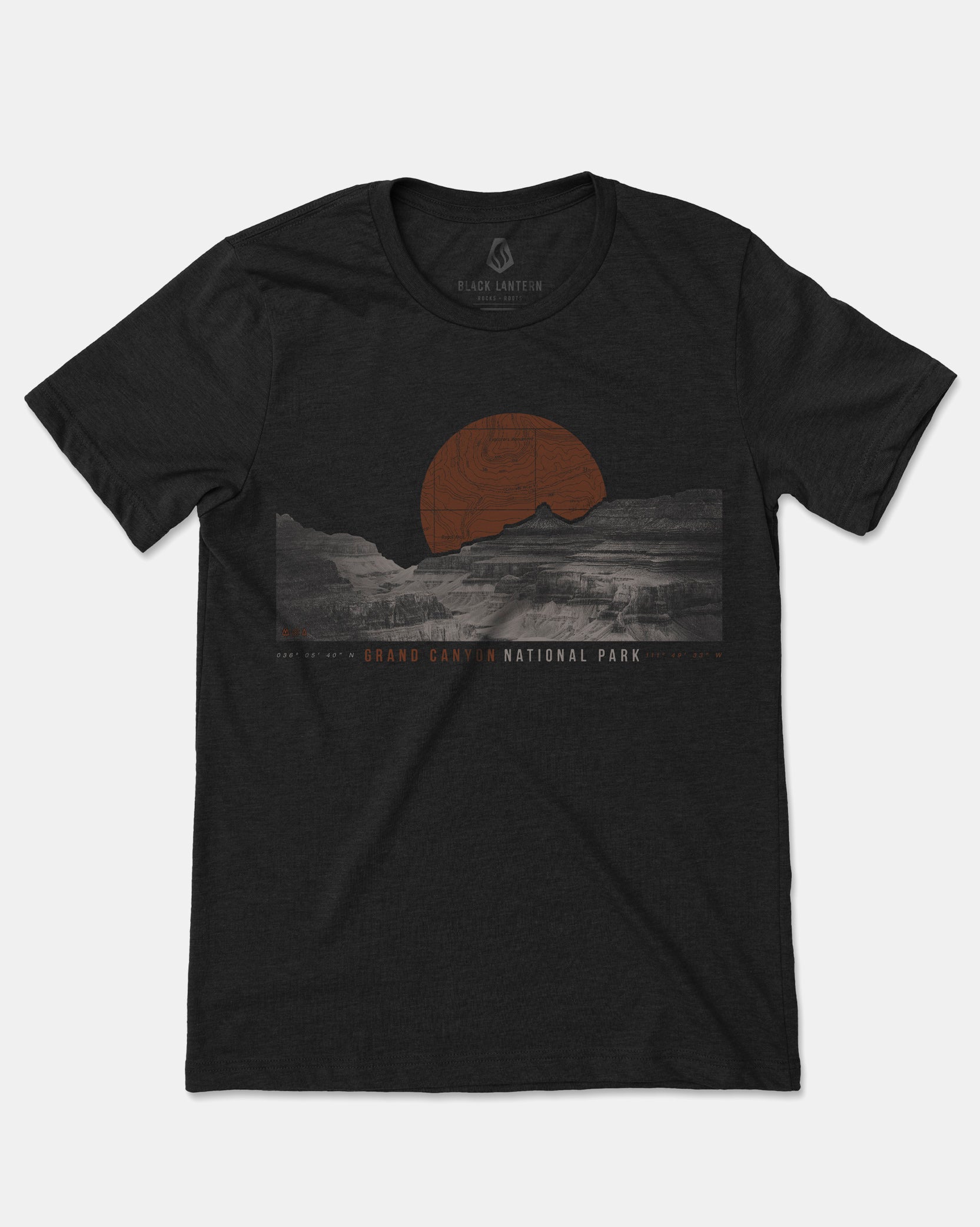 Grand Canyon National Park Tshirt on Heather Black