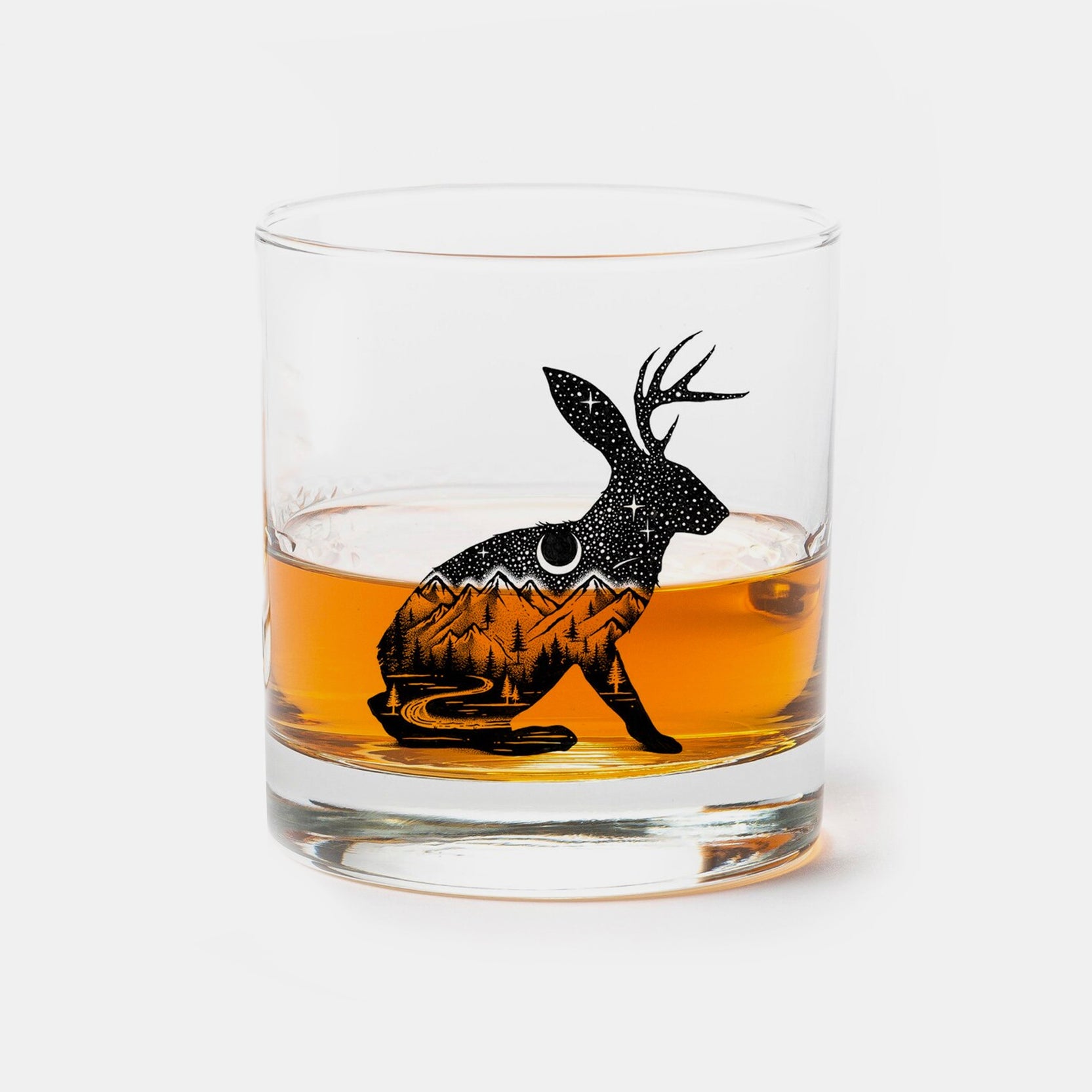 Jackalope Single Whiskey Glass