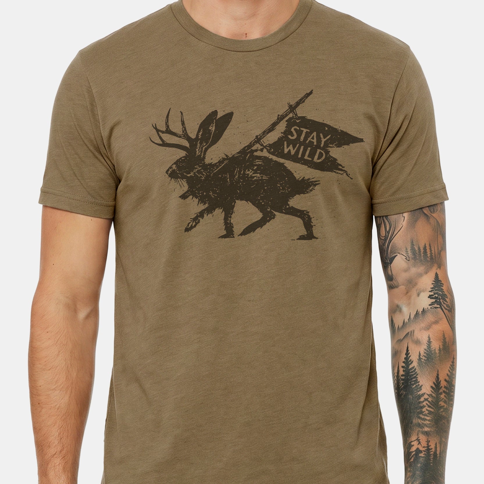jackalope stay wild mens tshirt 1