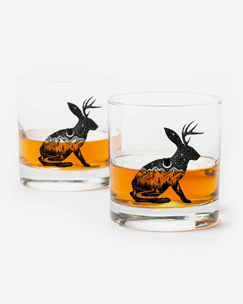 Jackalope Whiskey Glasses 1