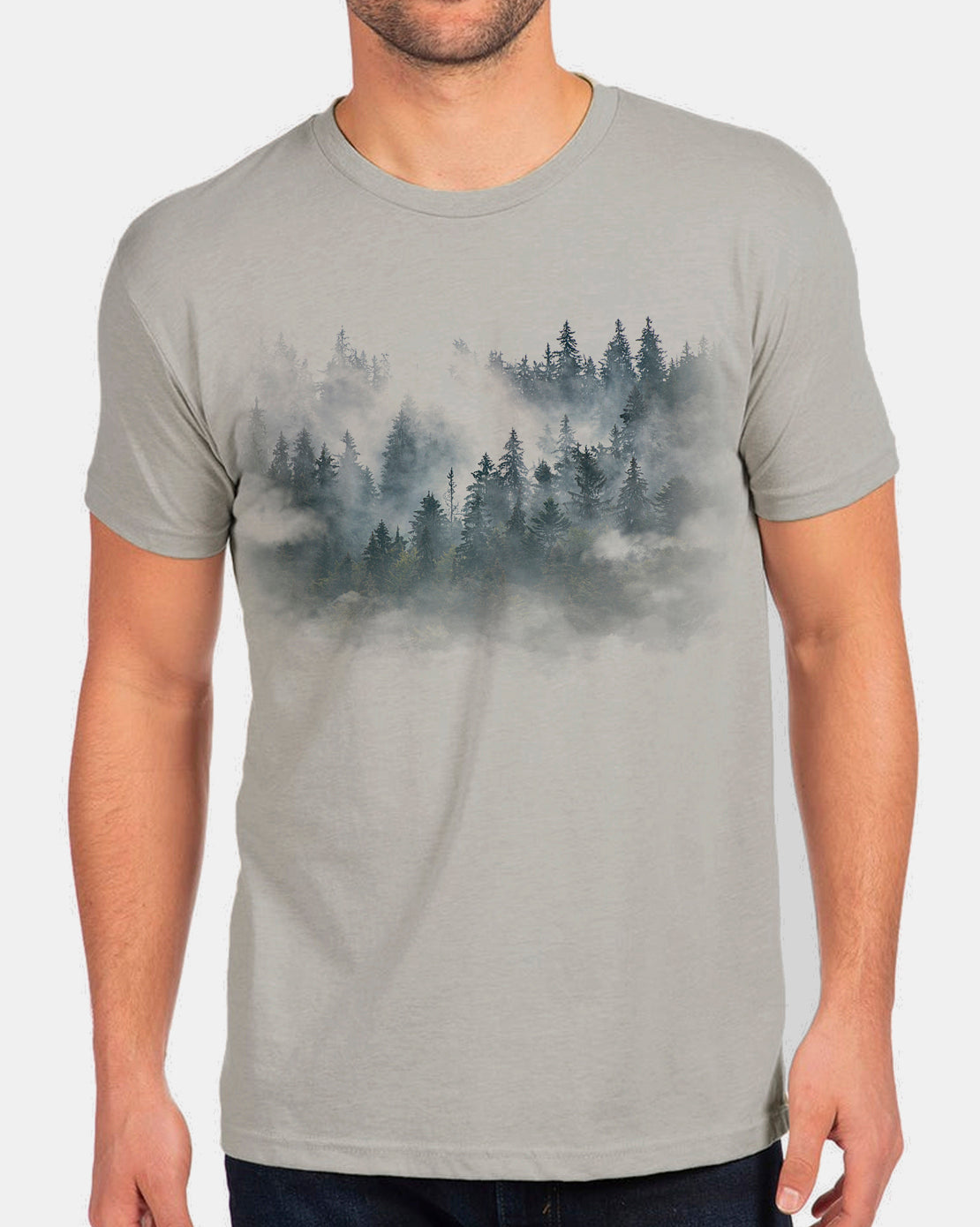 Men's Colorful Forest and Clouds T-Shirt – Black Lantern