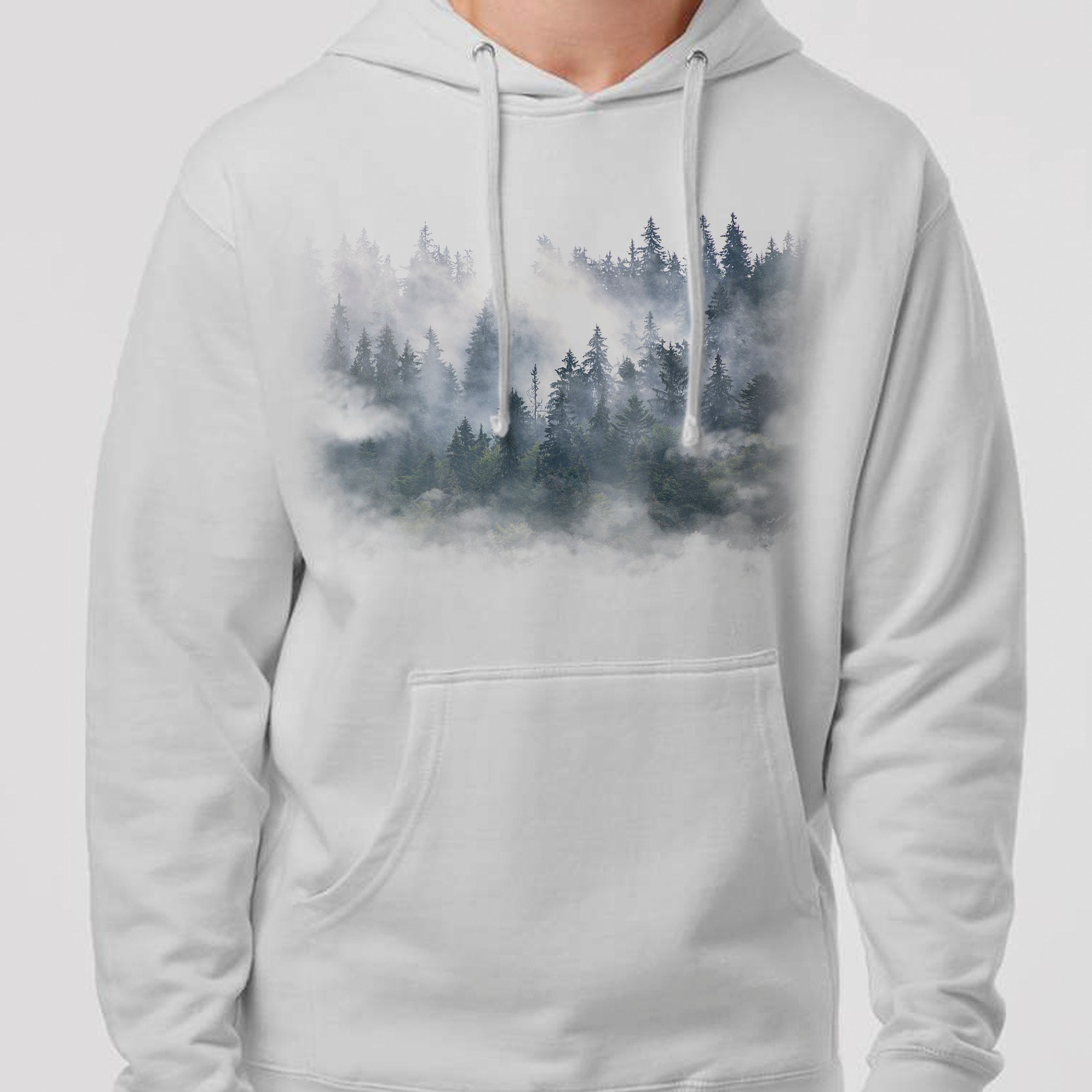 Unisex Forest and Clouds Hoodie 1