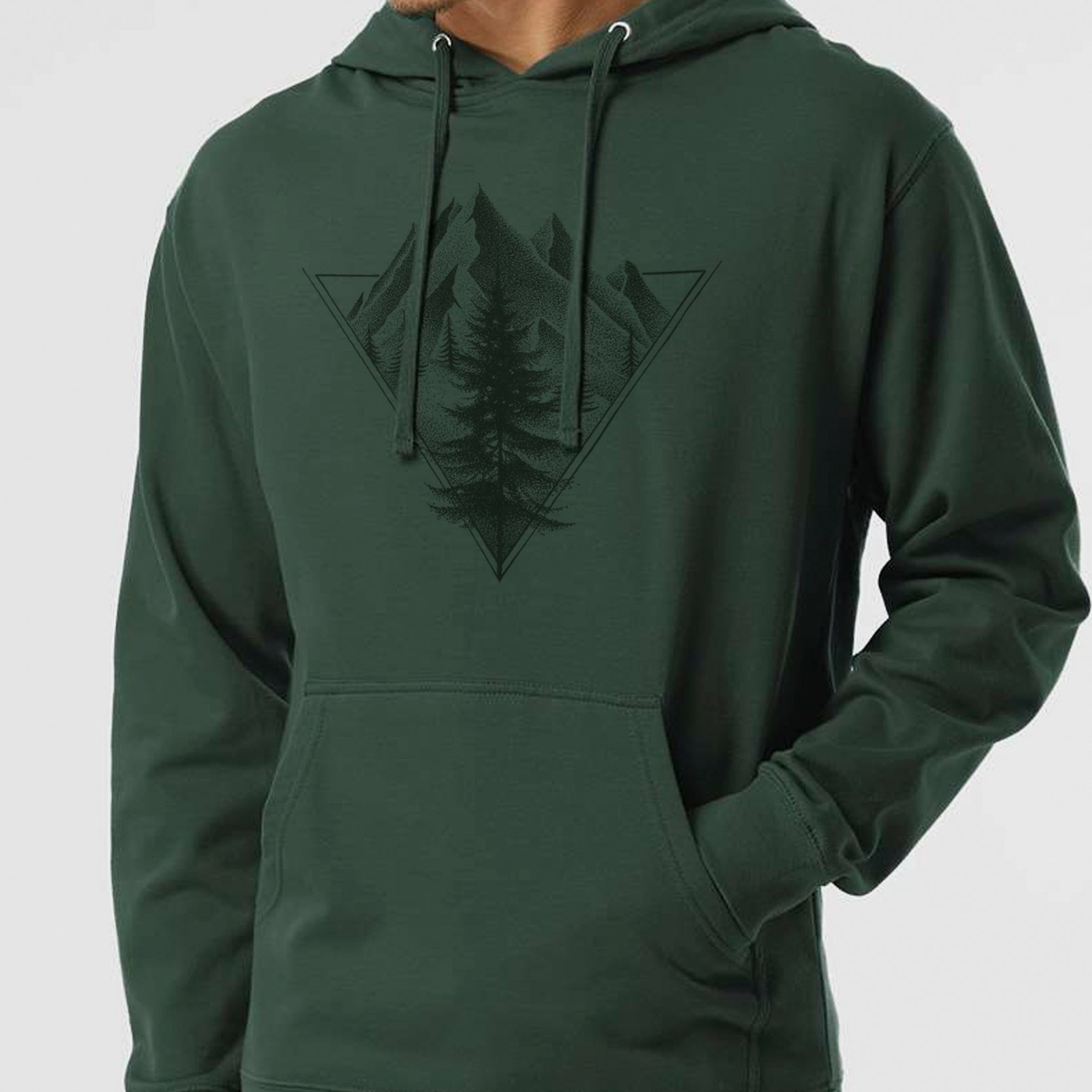 Unisex Geometric Pine Hoodie 1
