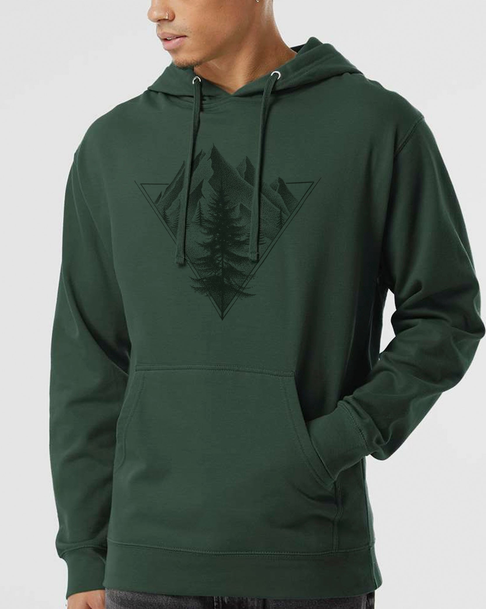 Unisex Geometric Pine Hoodie 1