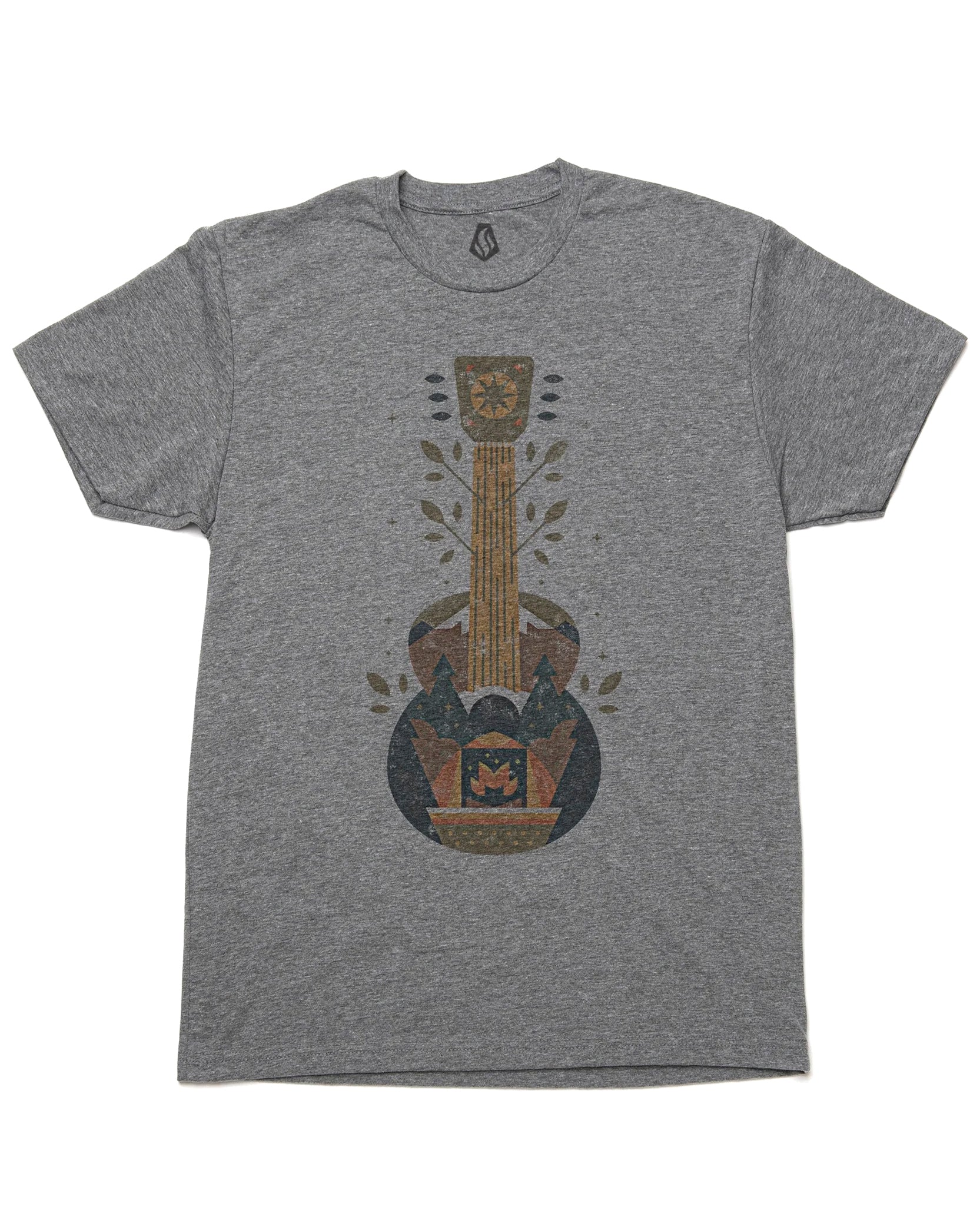 Mens Mountain Guitar Tshirt 2