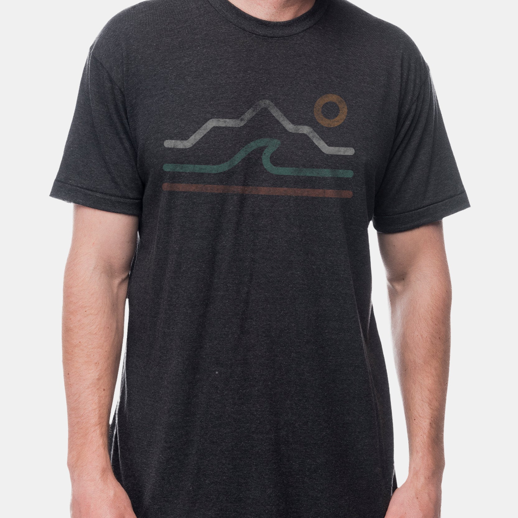 Mens Mountain Waves Desert Tshirt 1