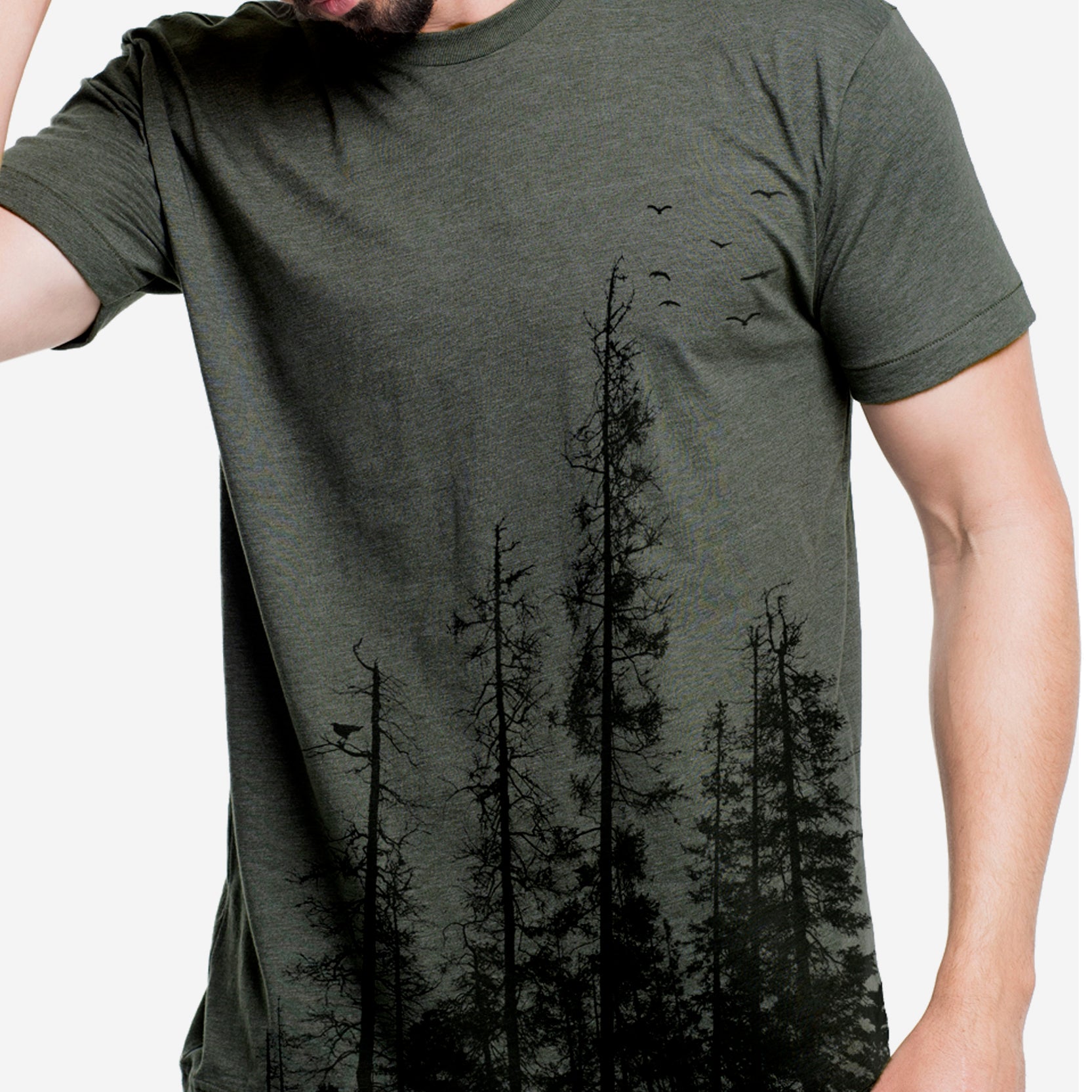 Mens Pine Tree Forest Tshirt 1