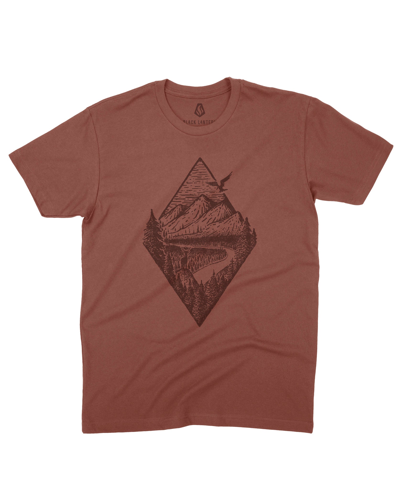 Mens River Mountain Forest T-Shirt 2