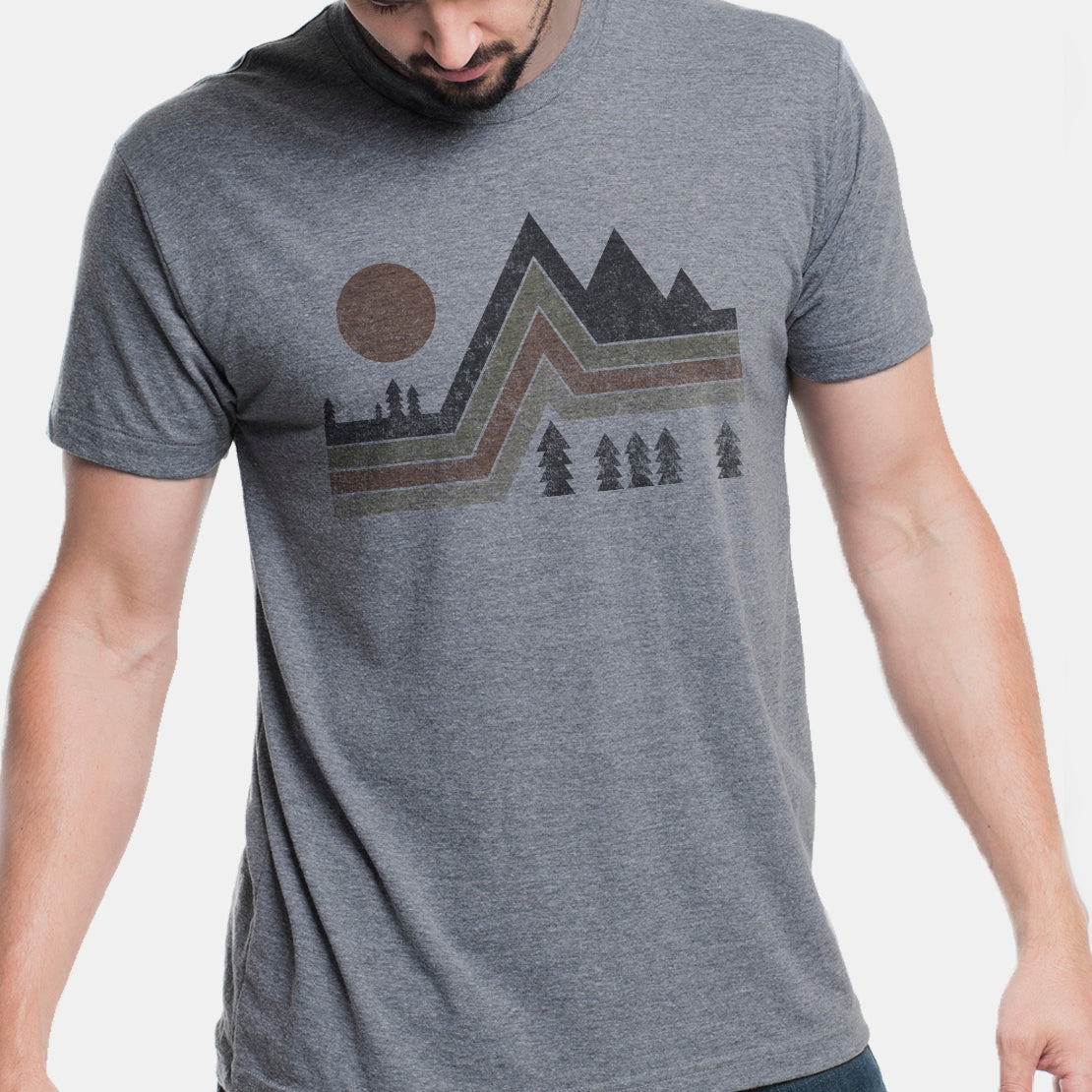 Mens Vintage Mountain Tshirt 1