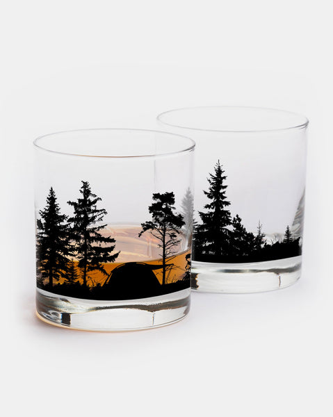 Mountain and camping whiskey glasses 1