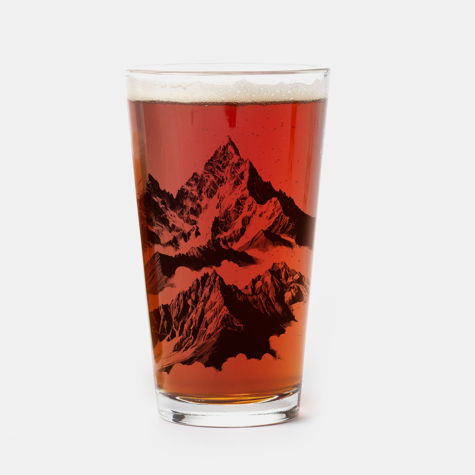 Mountain Peaks Single Pint Glass