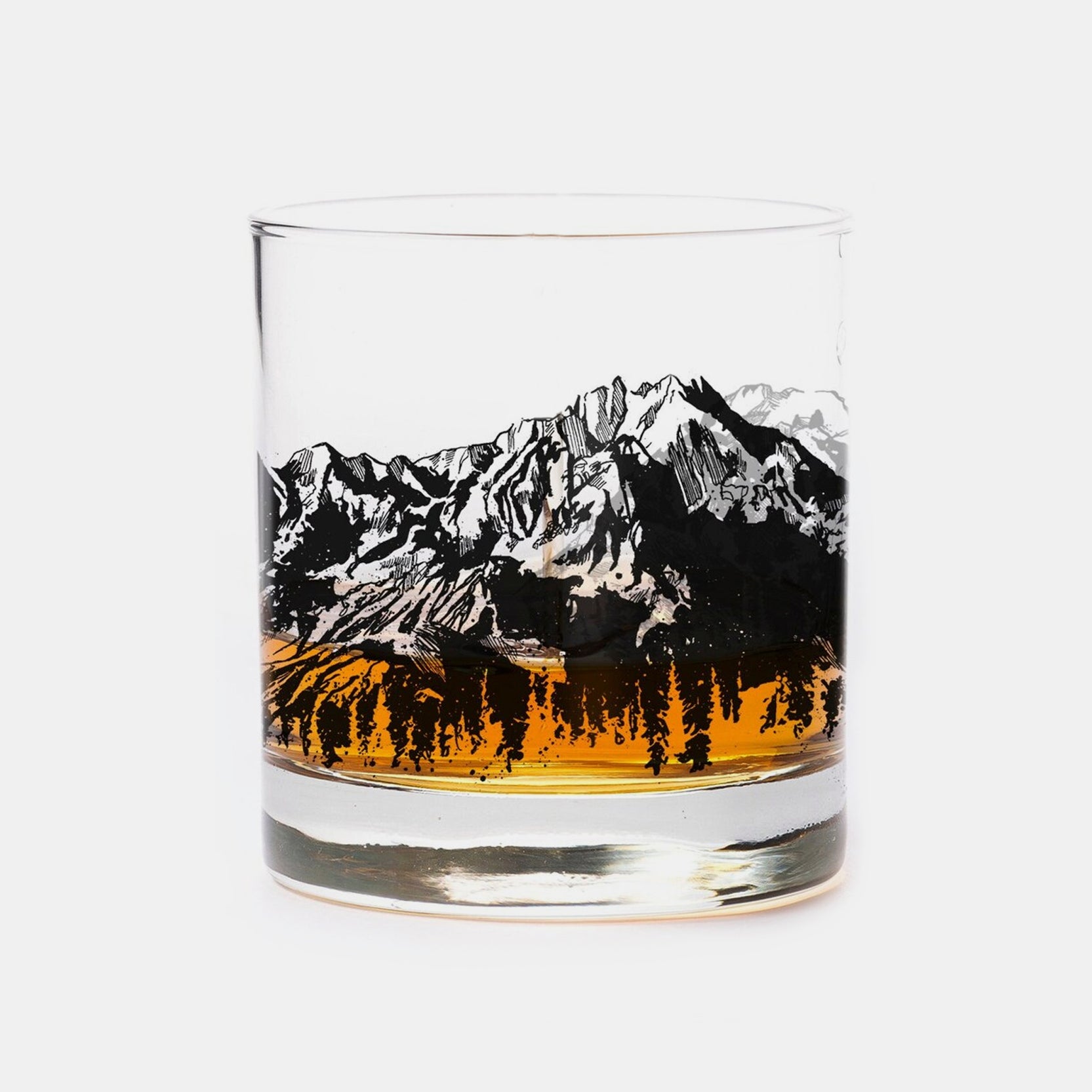 Mountain Range Single Whiskey Glass 1