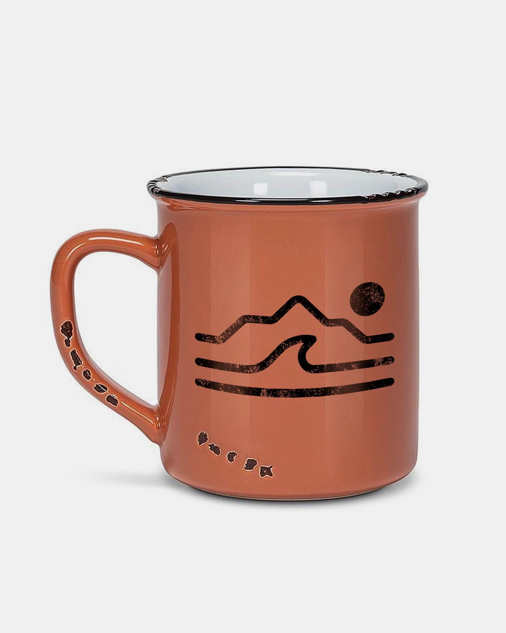Mountain Desert Waves Stoneware Camper Mug