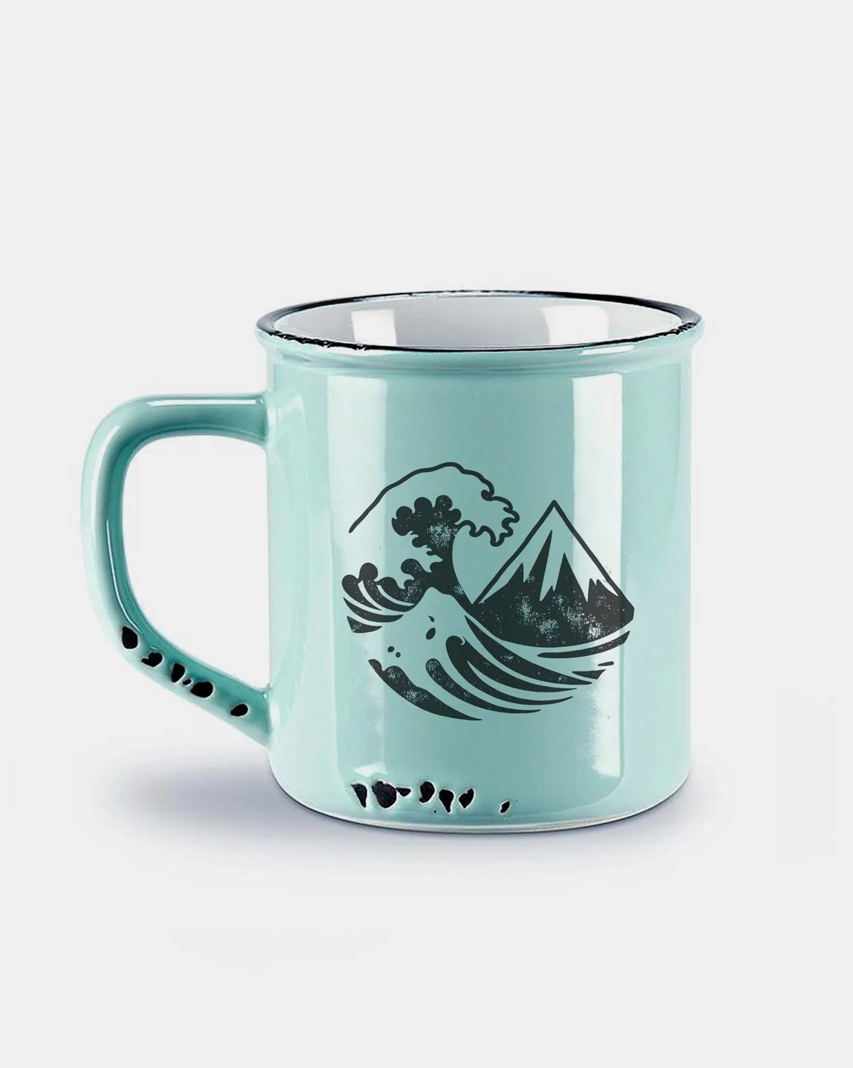 Peaks and Waves Ceramic Camper Mug 1