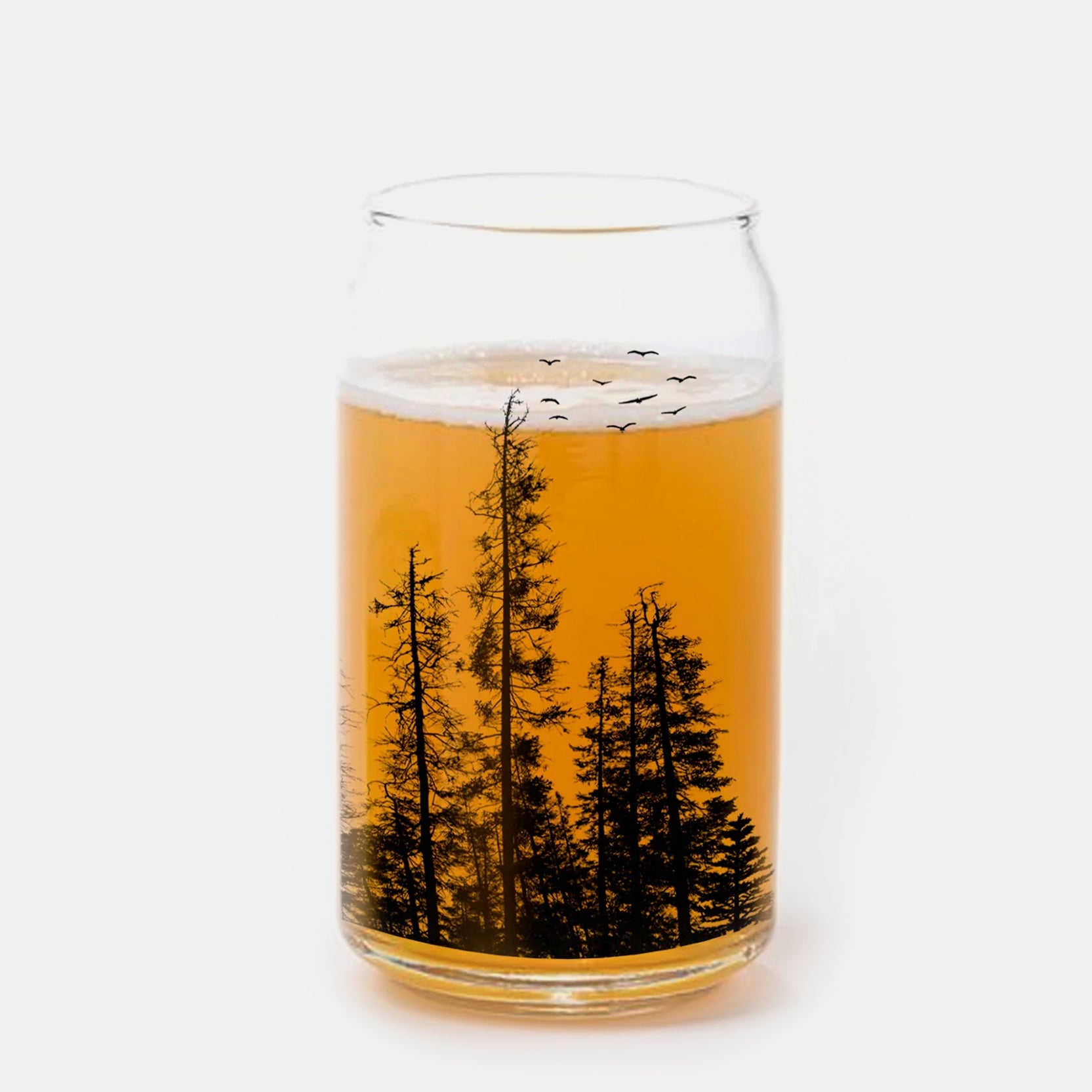 Pine Tree Forest Single Can Glass