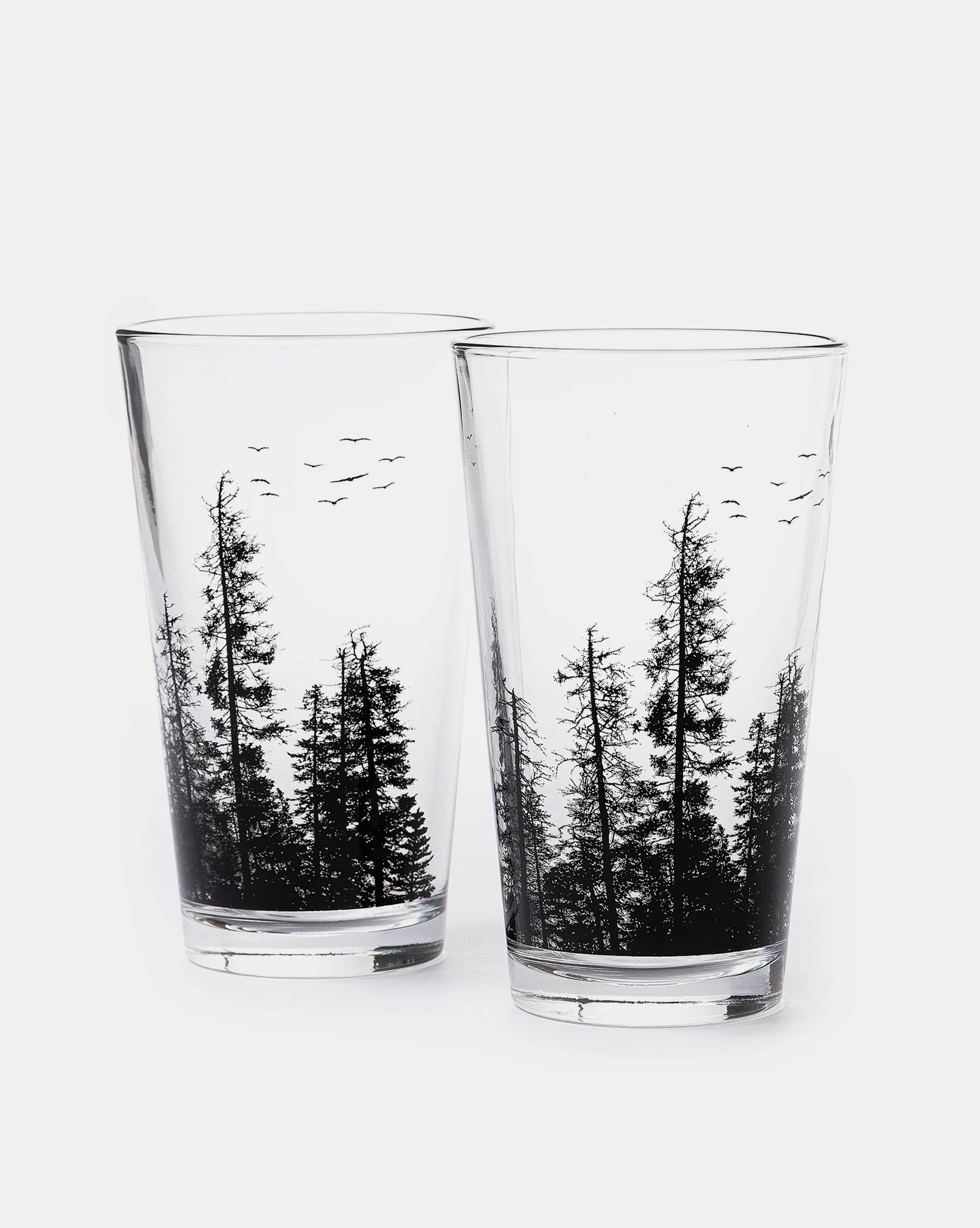 Pine Tree Forest Pint Glass Set 1