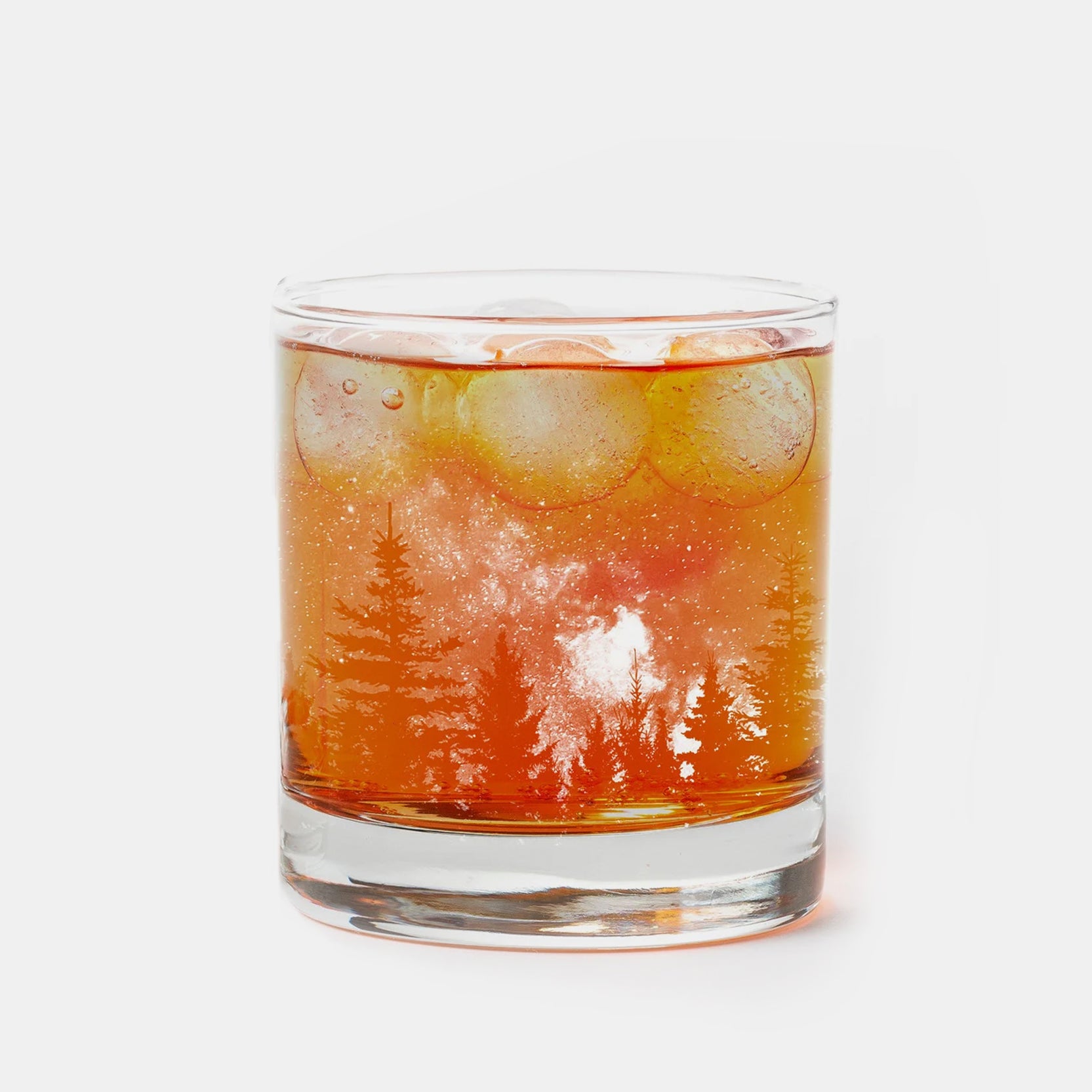 Stars And Night Landscape Single Whiskey Glass 1