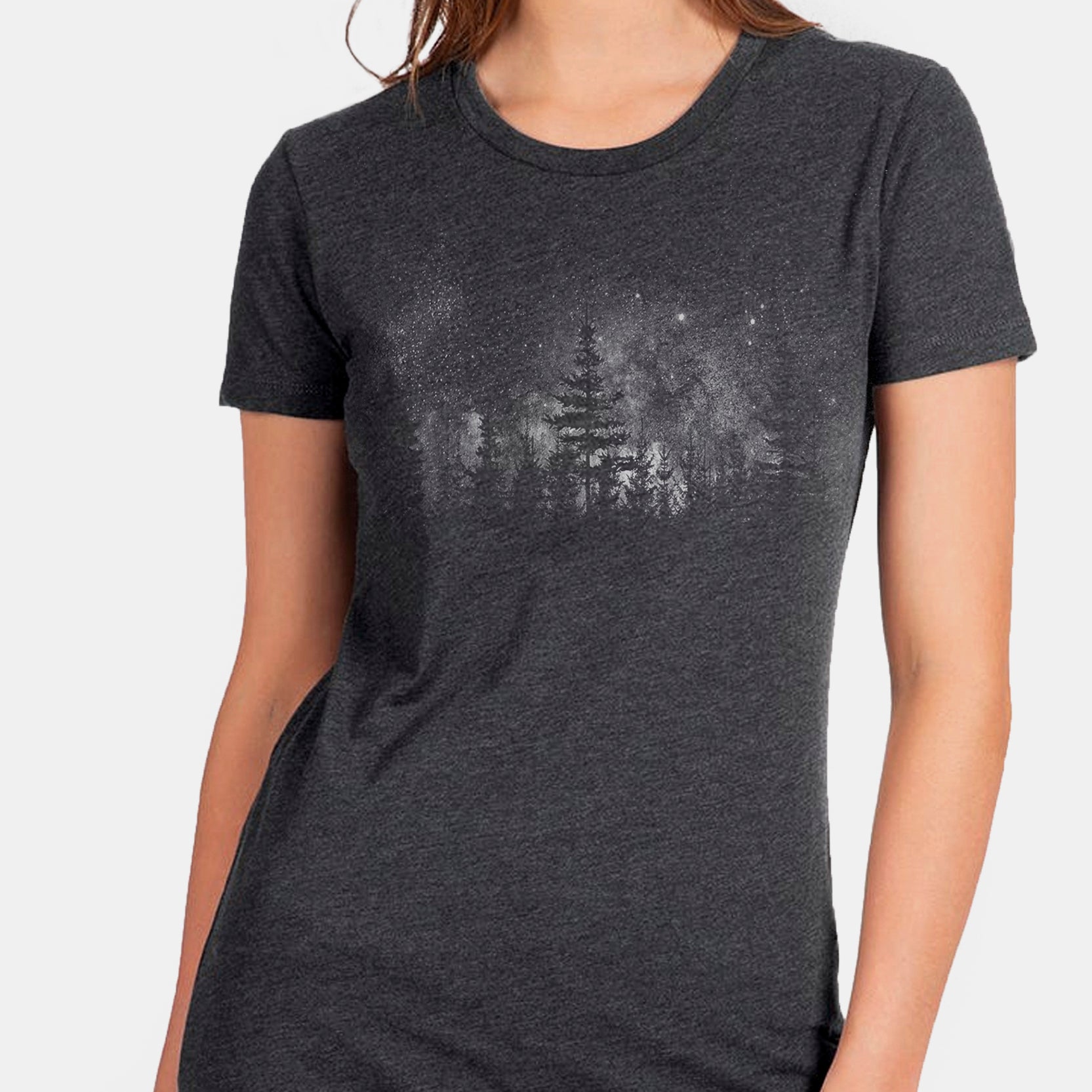 Womens Stars and Night Landscape Tshirt 1