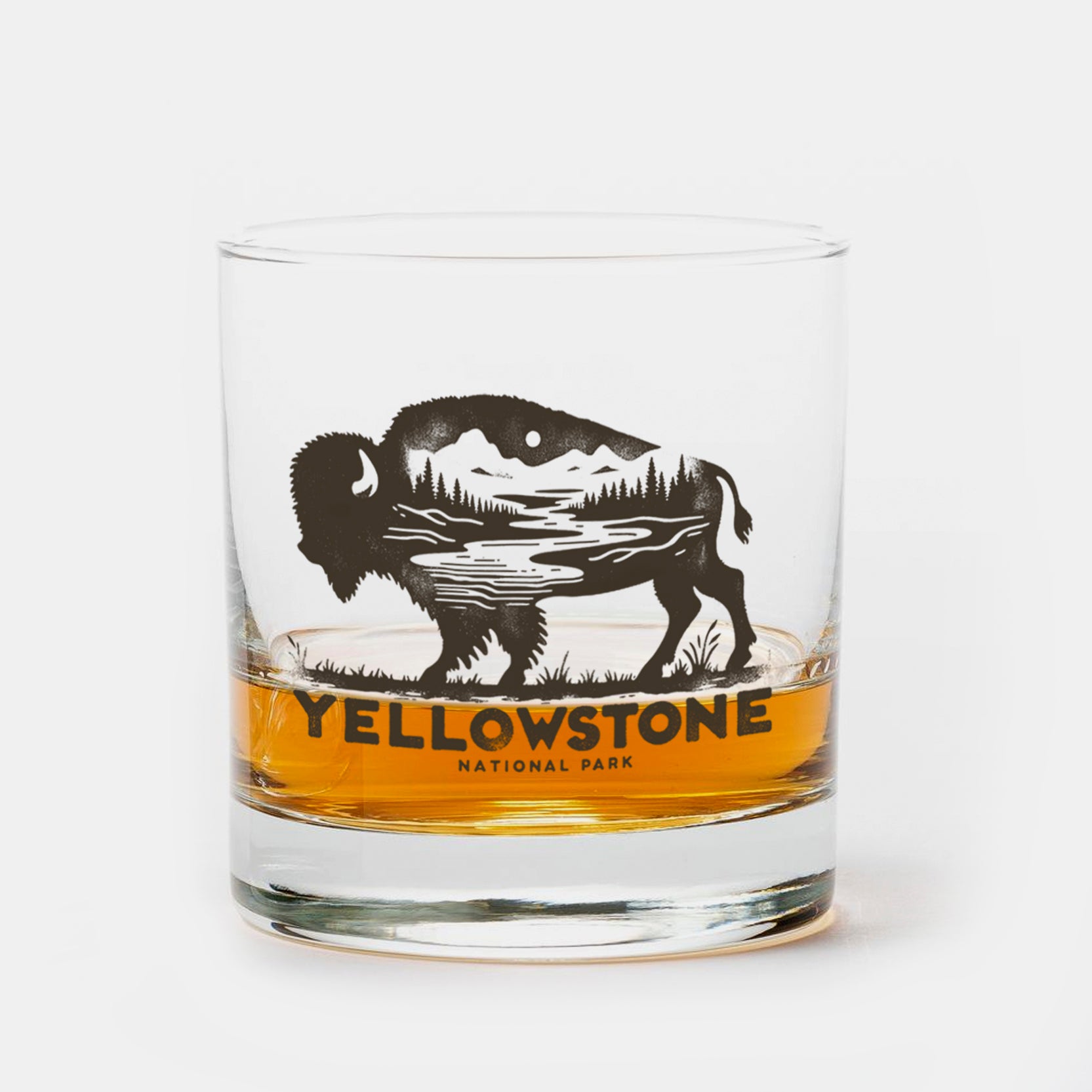 Yellowstone National Park Single Whiskey Glass