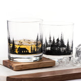 Cabin in the Forest Whiskey Glasses