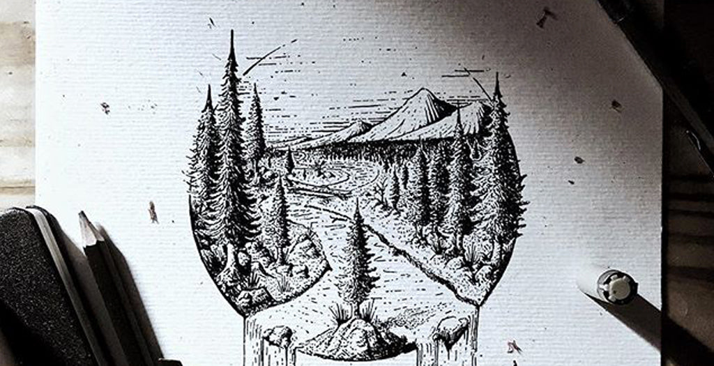 New Geometric Landscape Illustration