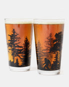 Bigfoot in the Forest Pint Glasses 1