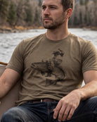 Brown Trout and Cowboy Mens Tshirt 3