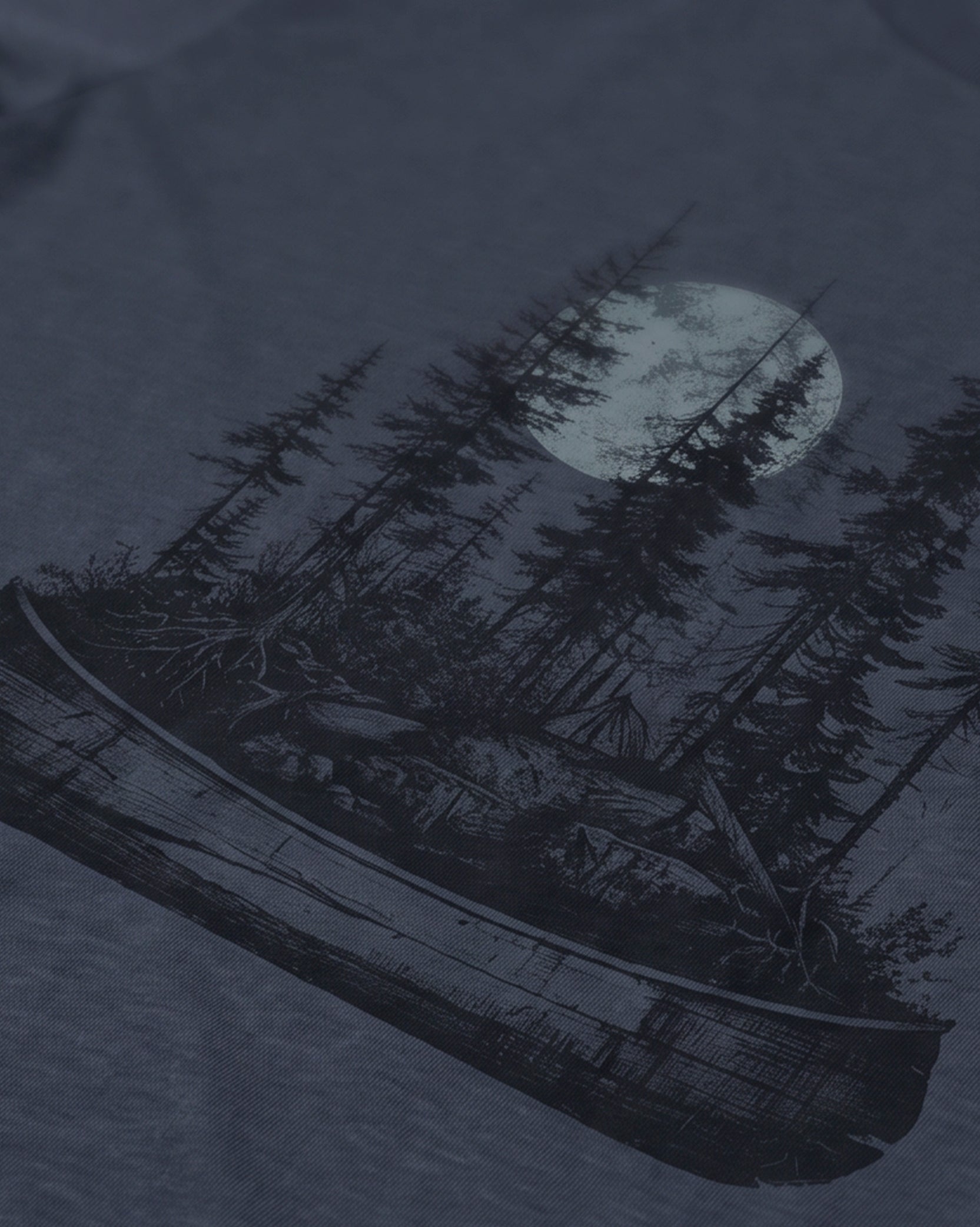 canoe and forest landscape tshirt 2