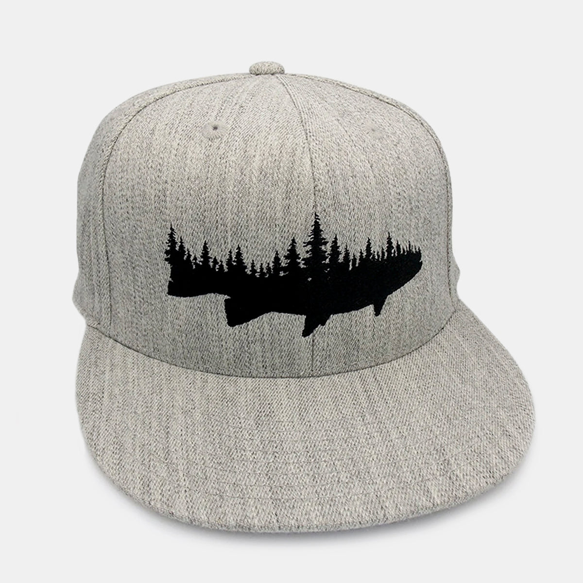 Fish Forest Heather Grey Cap Black Lantern
