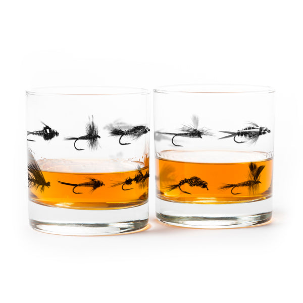 Fly Fishing Whiskey Glasses