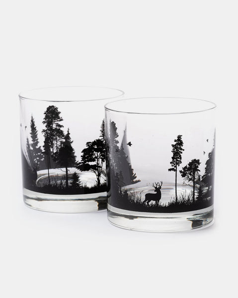 Forest animals whiskey glasses 1