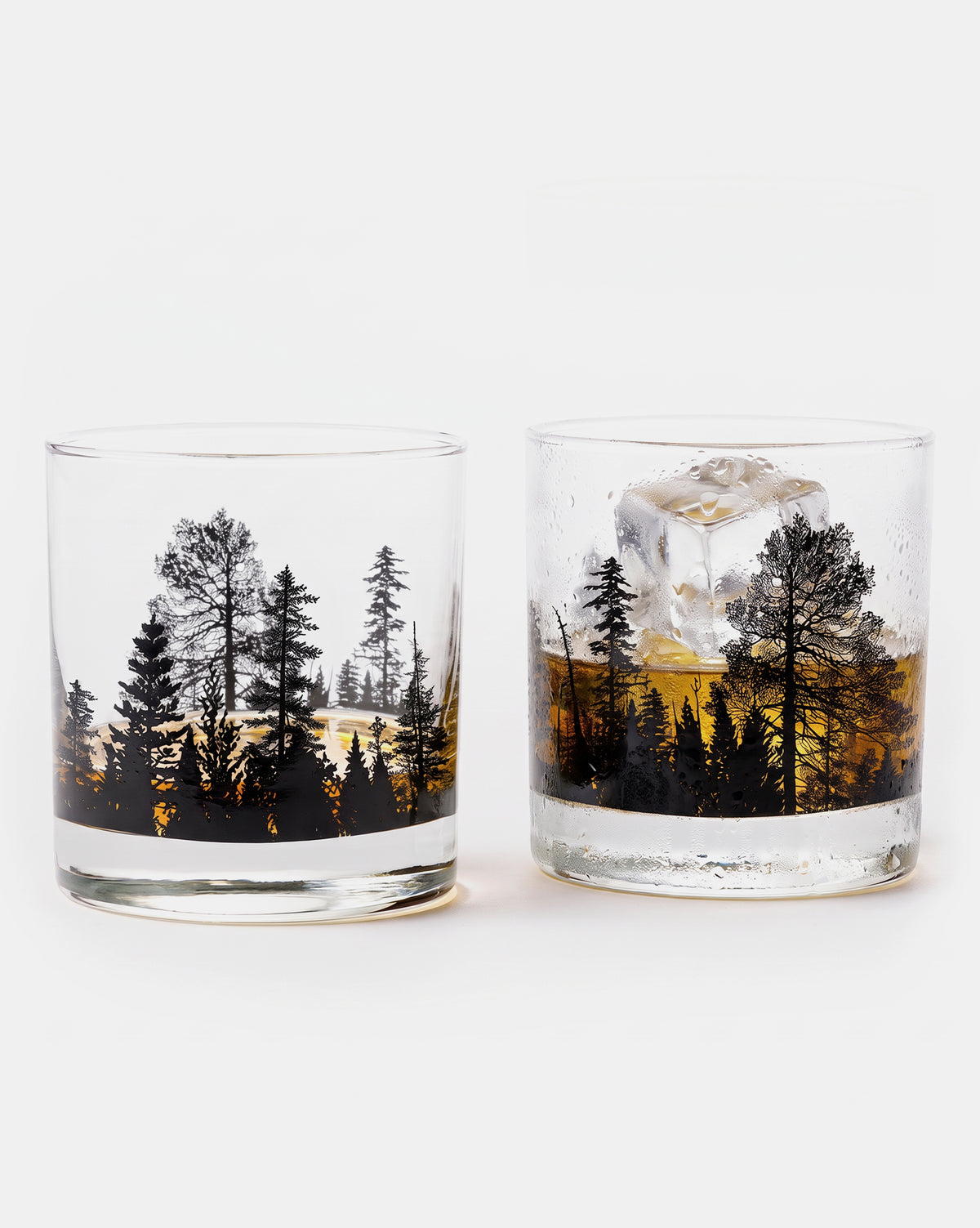 Forest Landscape Whiskey Glasses 1