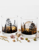 Forest Landscape Whiskey Glasses 2