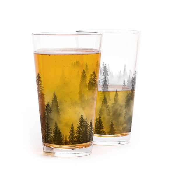 Forest and Clouds Pint Glass
