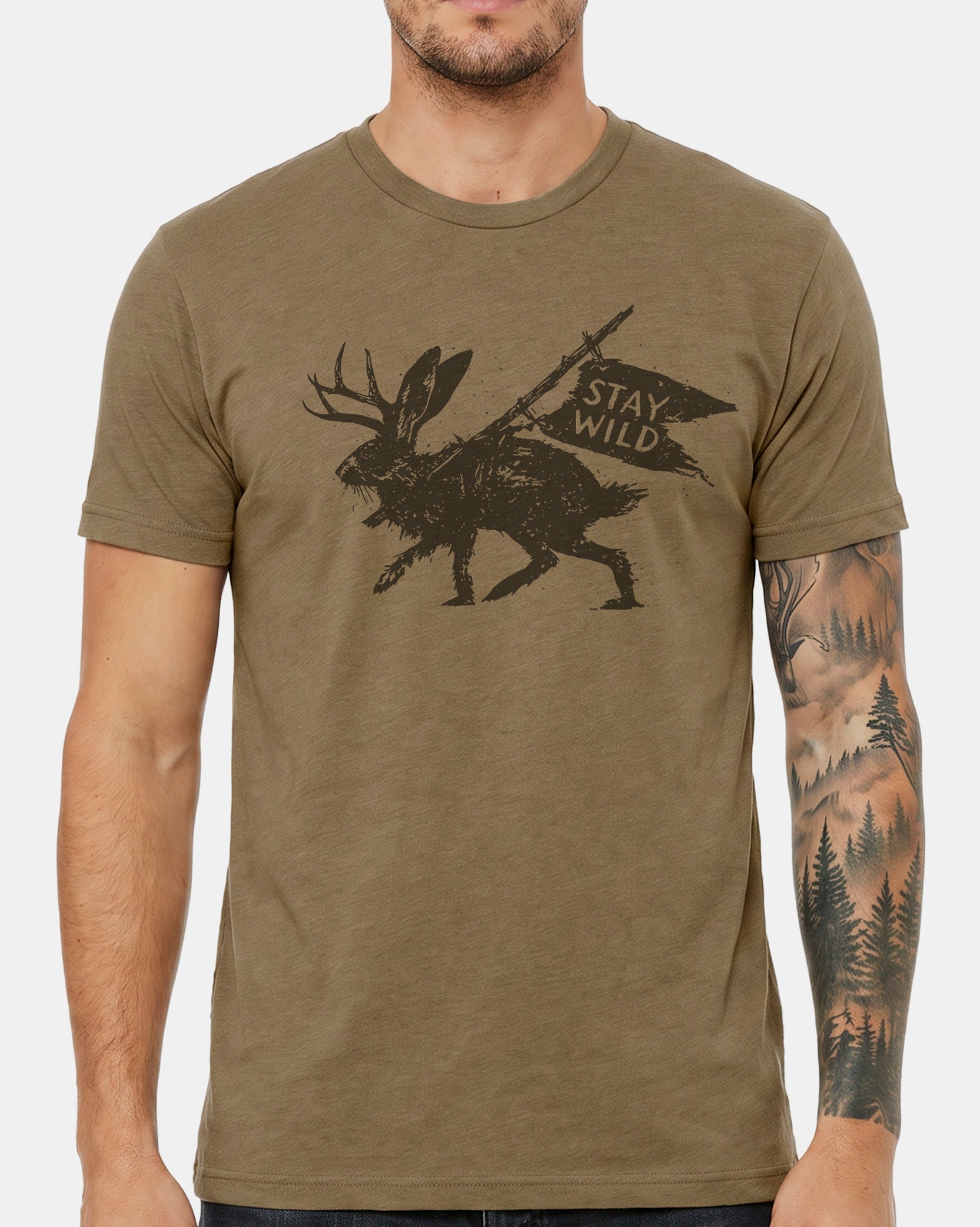jackalope stay wild mens tshirt 1