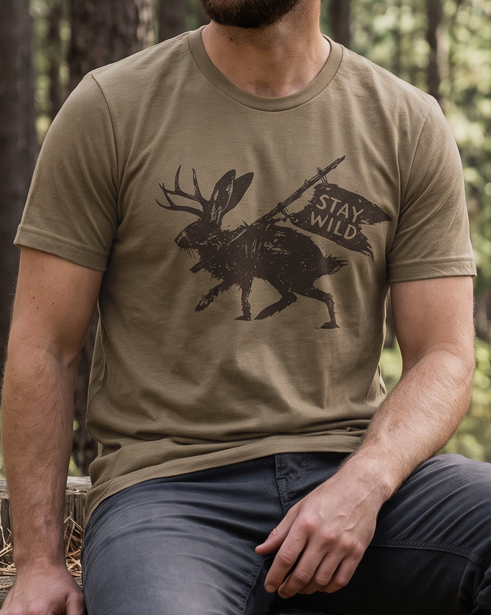 jackalope stay wild mens tshirt 3