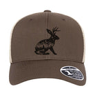 Jackalope Landscape Embroidered Nature Themed Trucker Hat