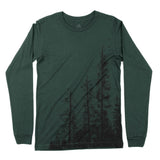 Men's Pine Tree forest long sleeve tshirt