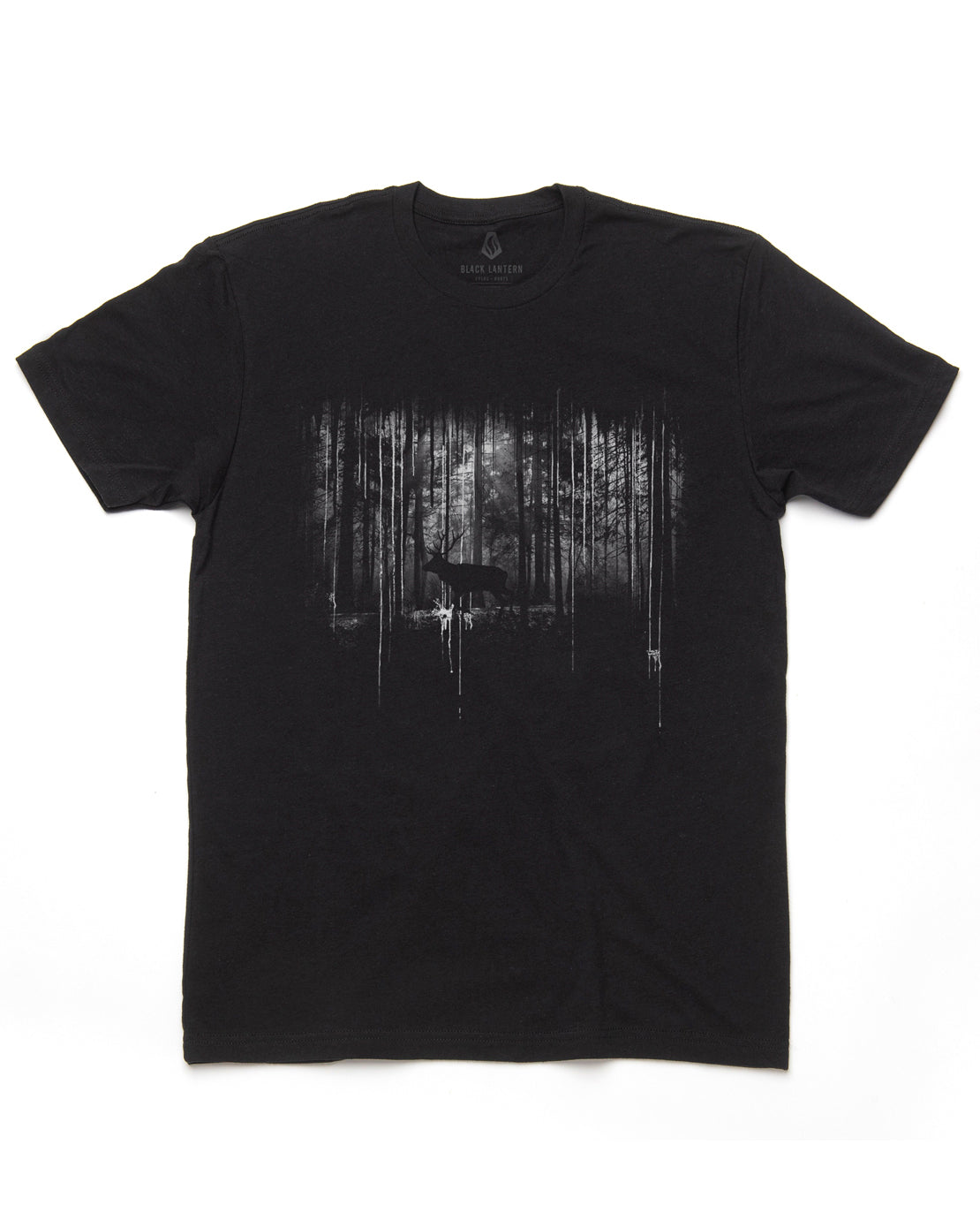 Mens' Forest Drip T-Shirt | Black Lantern